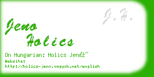 jeno holics business card